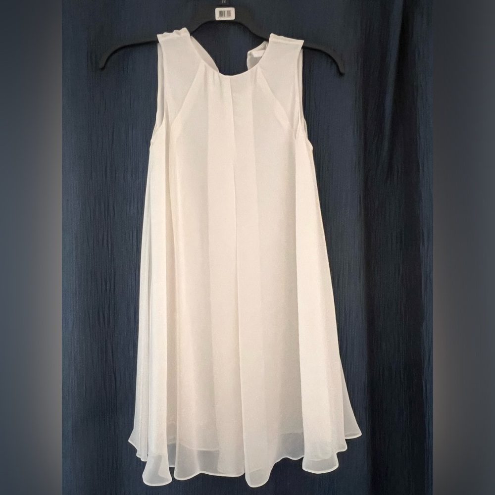 White BCBG dress.